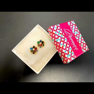 Multi-color rhinestone earrings